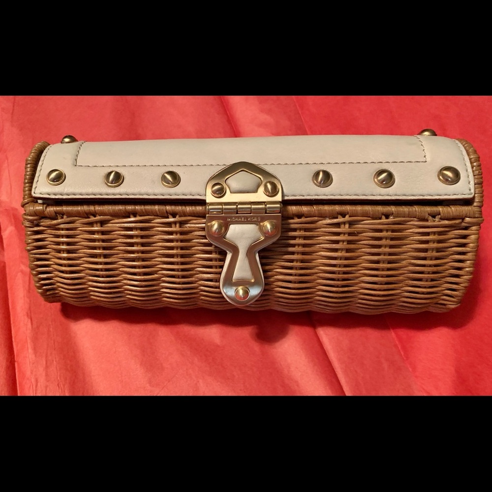 Michael Kors wicker clutch